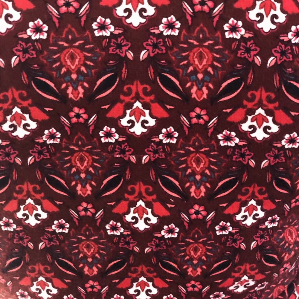 HOLLISTER Burgundy pattern skater dress